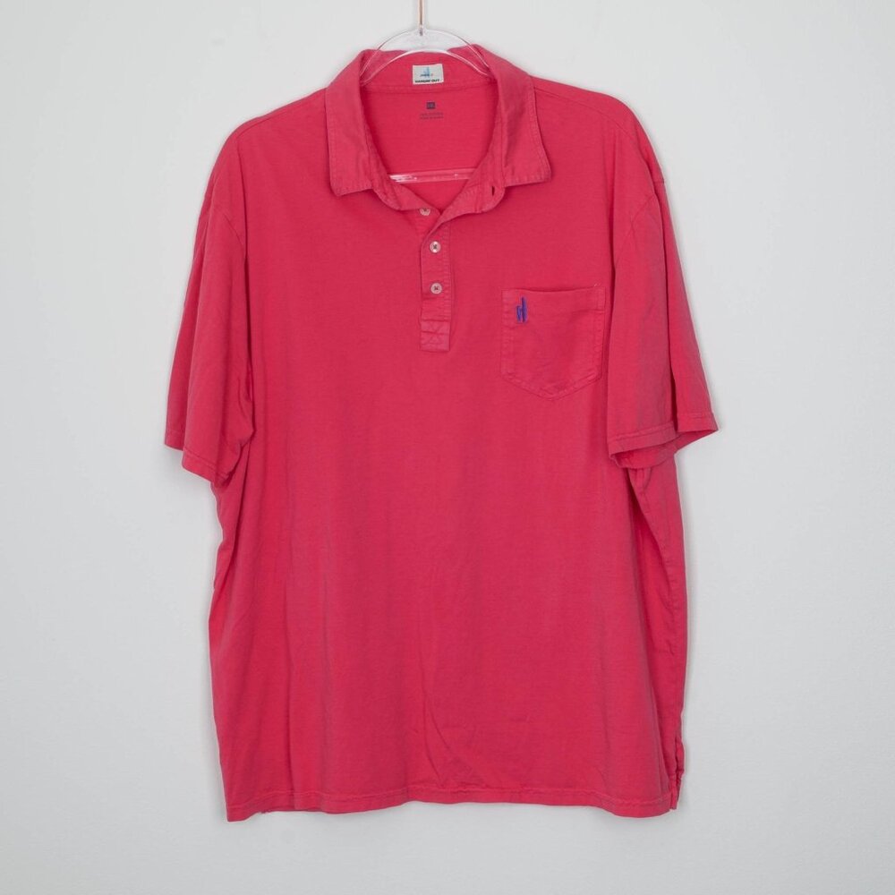 Johnnie O‎ Mens Hangin Out Pullover Polo Shirt Size XXL Short Sleeve Golf Preppy
